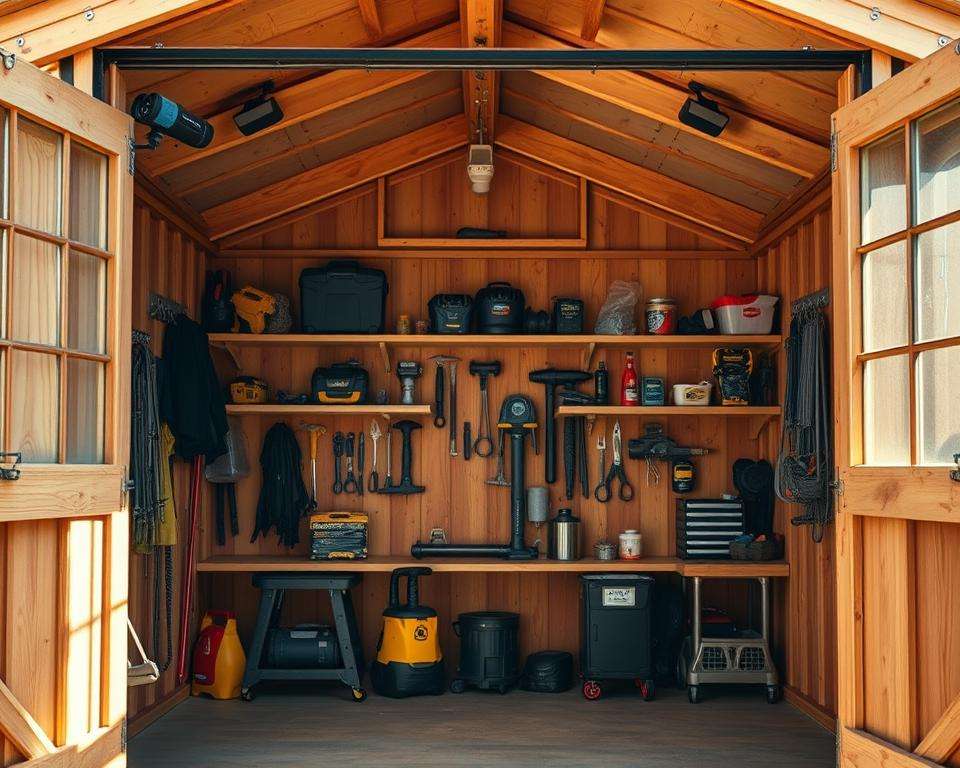 Sicherheit Geräteschuppen