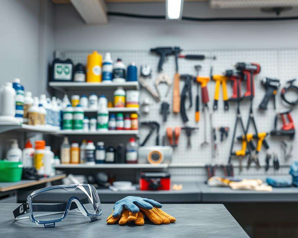 Sicherheitsvorkehrungen Kunststoffreparatur