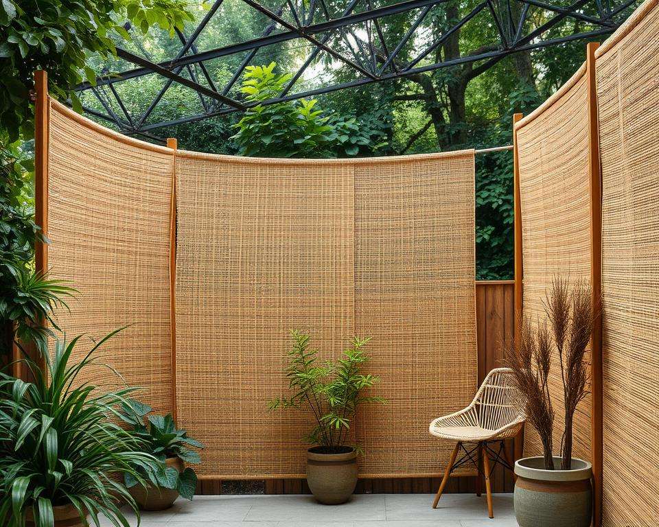 Sichtschutz aus Schilfmatten