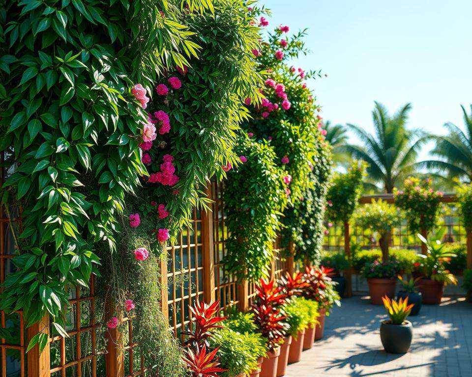 Sichtschutzpflanzen für vertikalen Garten