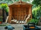 So baust du einen Gartenschuppen sicher ab