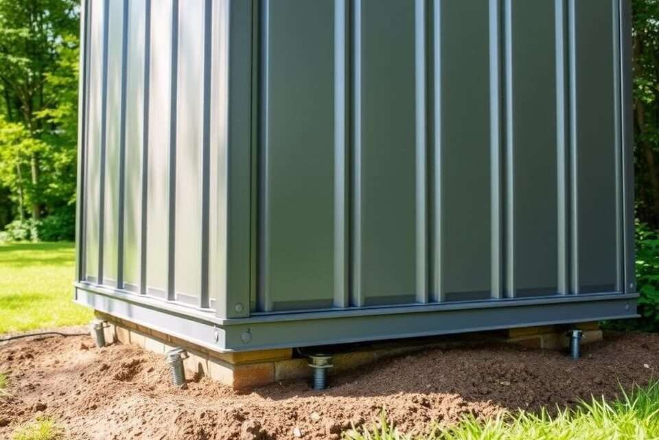 So verankerst du einen Metall- oder Kunststoffschuppen – Einfach erklärt