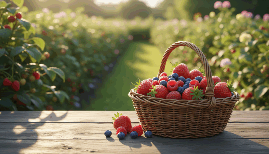 Sommerernte Beerenobst