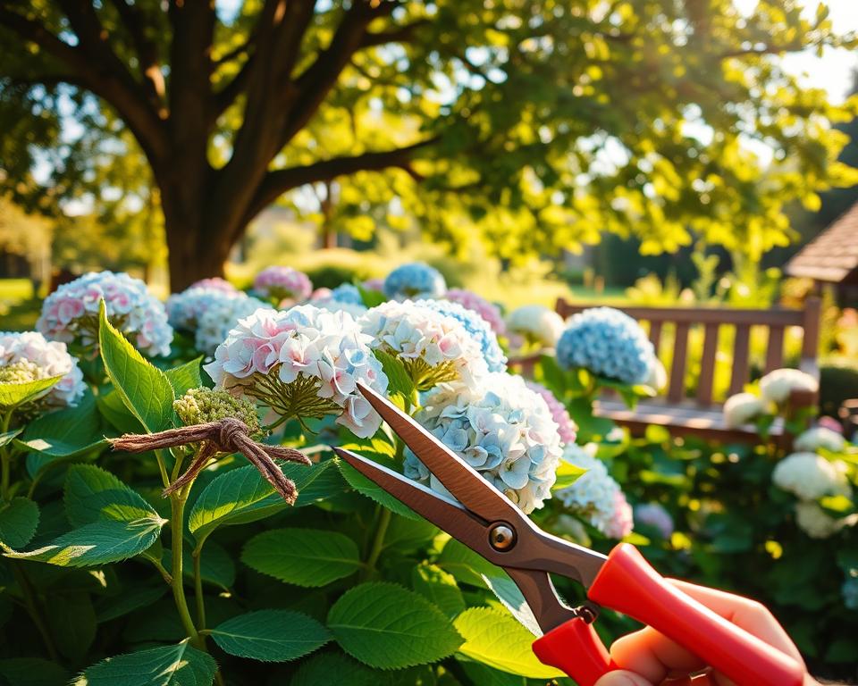 Sommerpflege von Hortensien