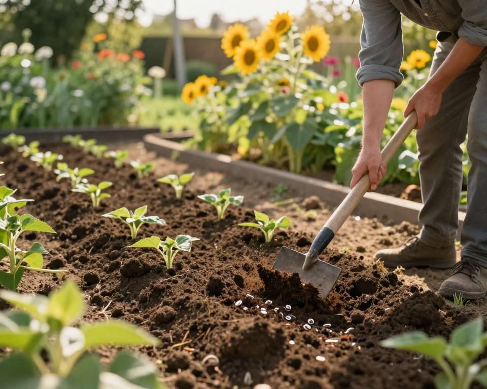 Sonnenblumen Bodenvorbereitung