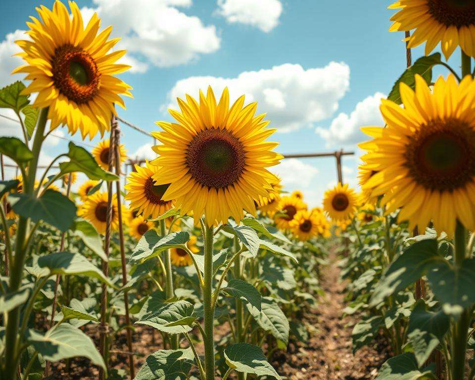 Sonnenblumen Stütze Methoden Sonnenblumen Stütze Methoden