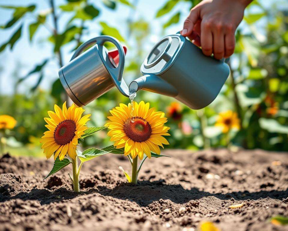 Sonnenblumen gießen Anleitung Sonnenblumen gießen Anleitung