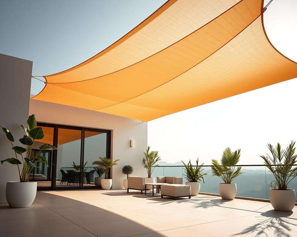 Sonnensegel moderne Terrasse