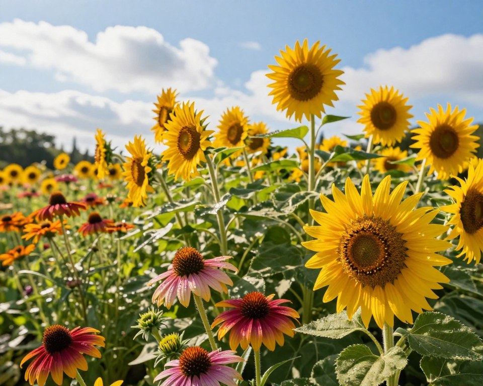 Sonnige Stauden im Garten