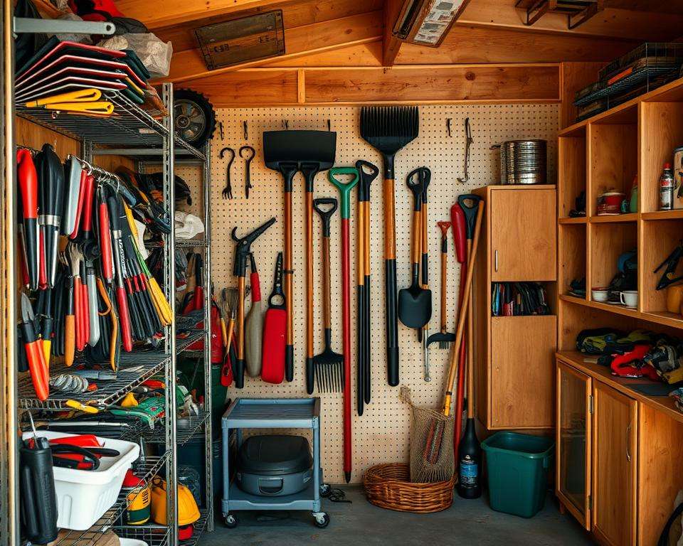 Spezielle Aufbewahrungslösungen für Gartengeräte
