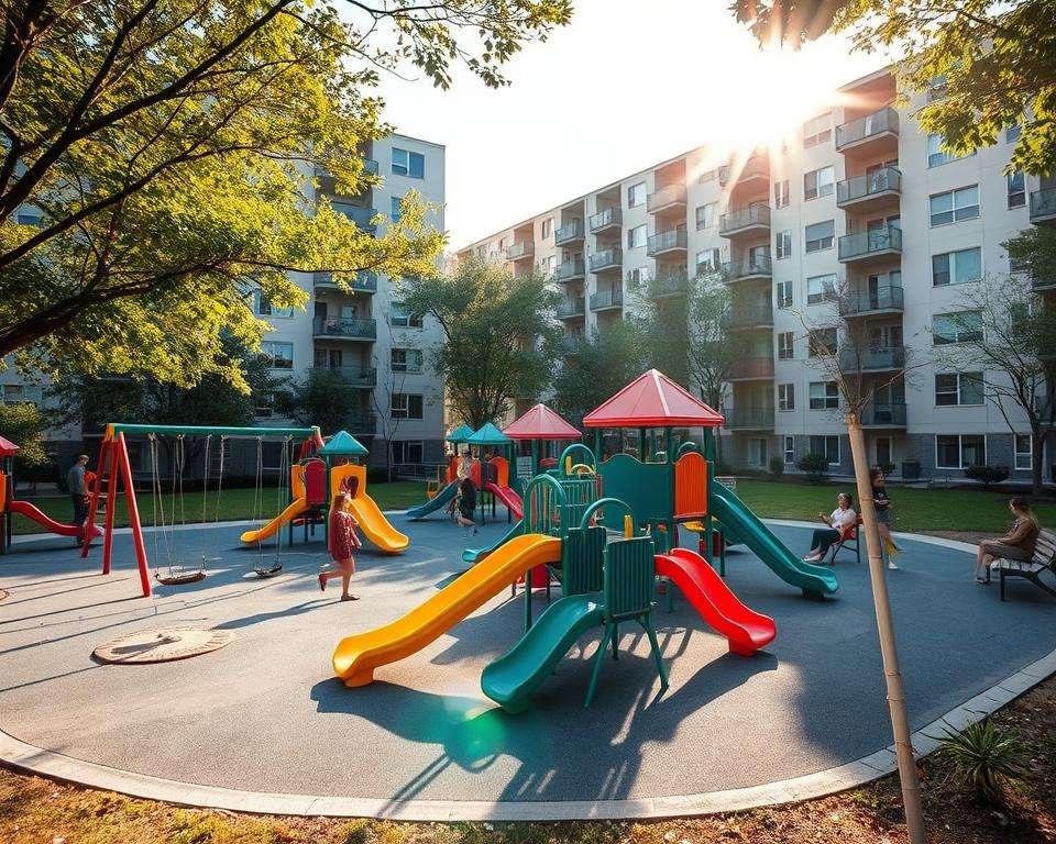 Spielgeräte Mietwohnung öffentlicher Spielplatz