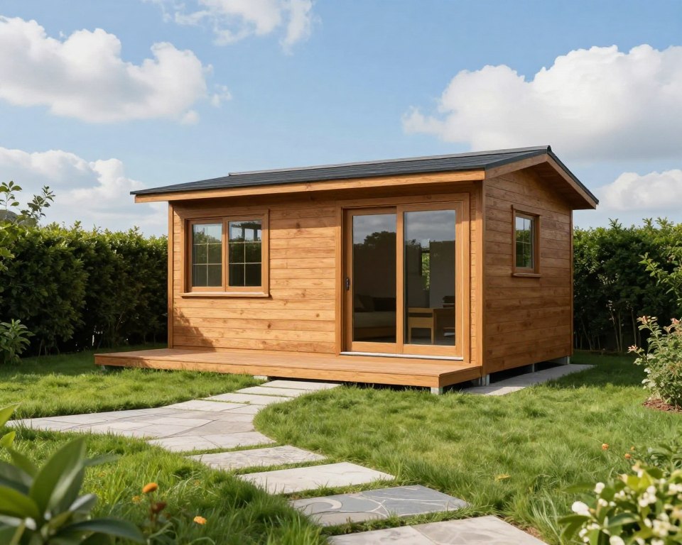 Standort WPC Gartenhaus mit ebenem Untergrund Standort WPC Gartenhaus mit ebenem Untergrund