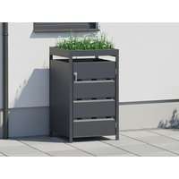 StarLine 1er Mülltonnenbox Stabilo mit Pflanzdach| Rabatt: 28%