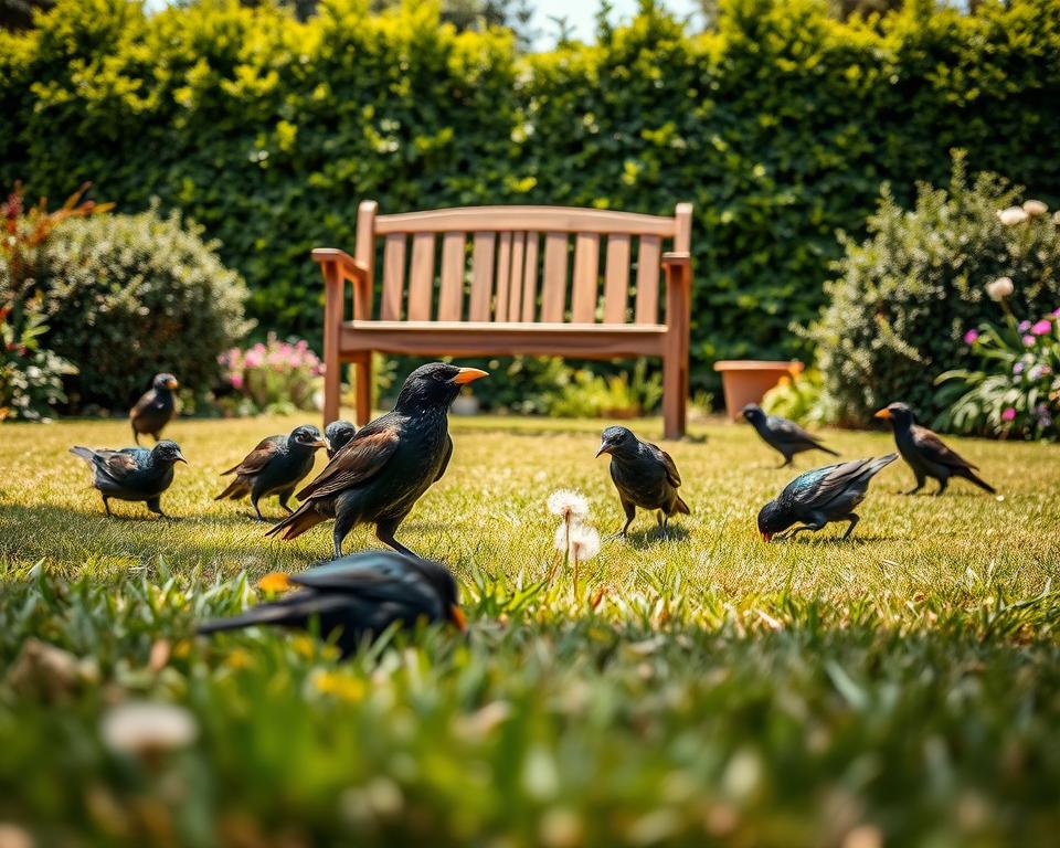 Stare im Garten Verhalten