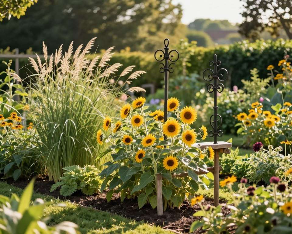 Staudenstützen im Garten