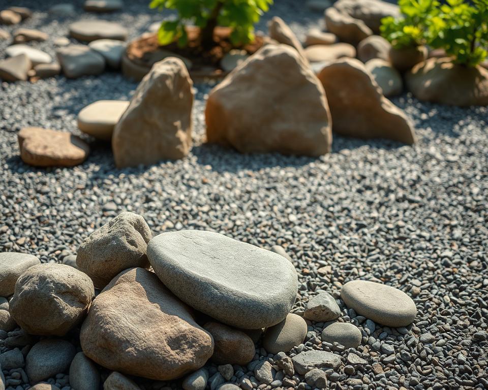 Steinauswahl für Zen-Garten