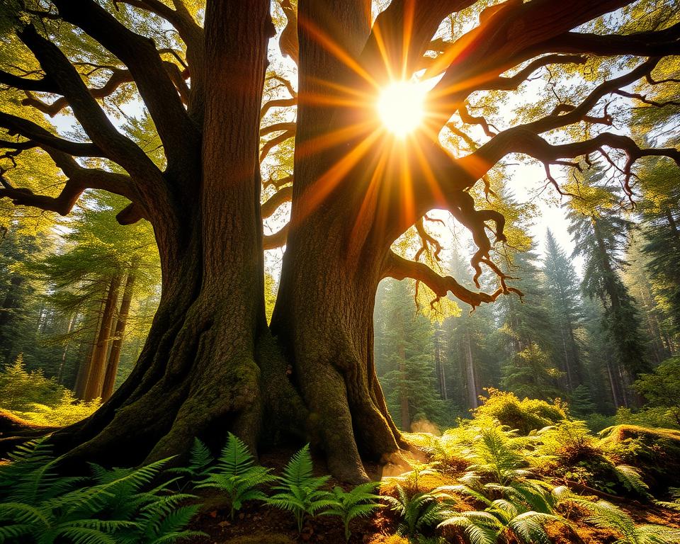 Stieleiche in deutscher Waldlandschaft