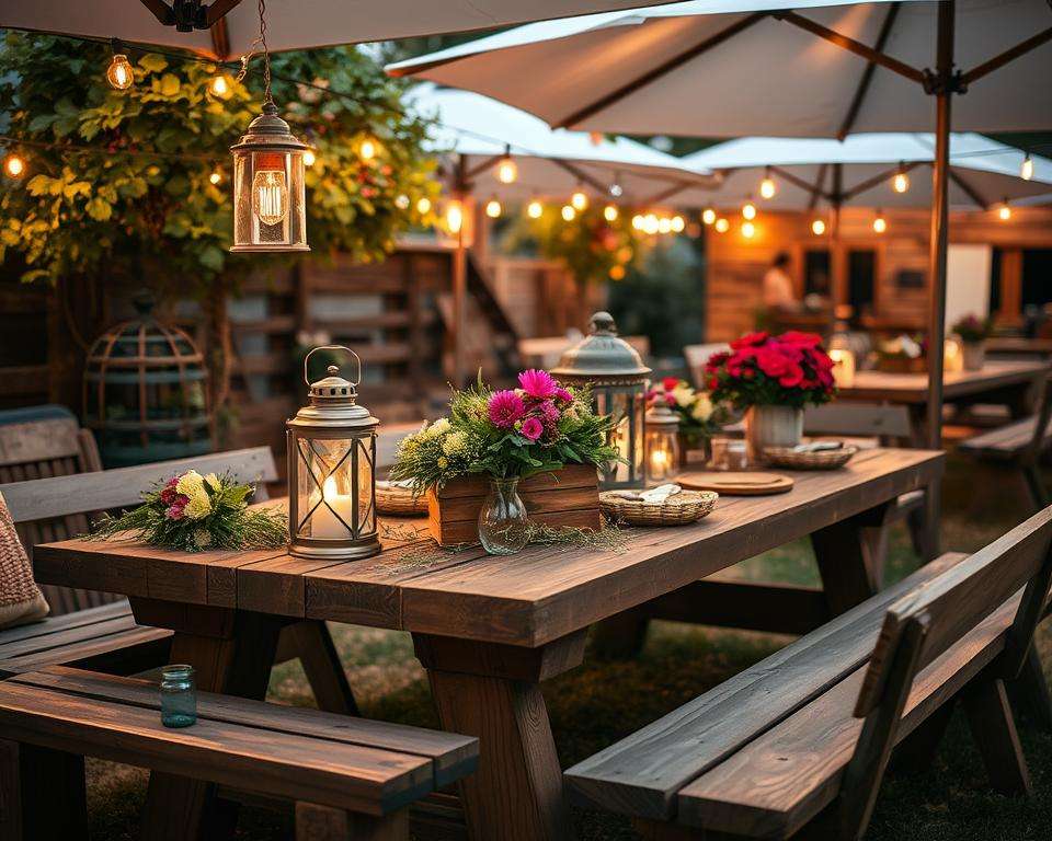 Stimmungsvolle Deko für Grillparty