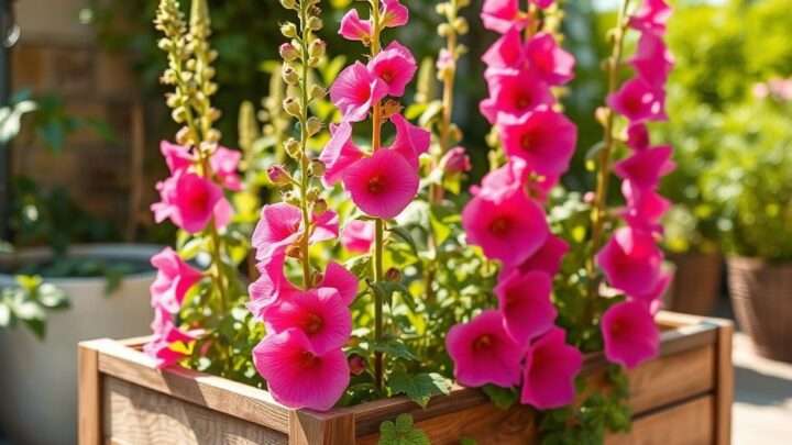 Schöne Stockrosen im Kübel: So pflegen Sie richtig