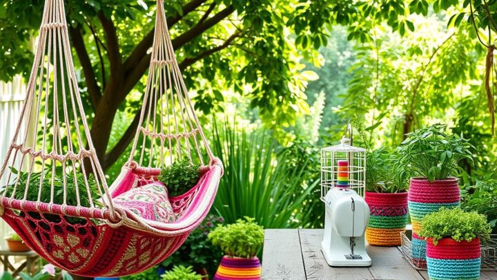 Stricken und Nähen für das Gartenhaus: Kreative Projekte