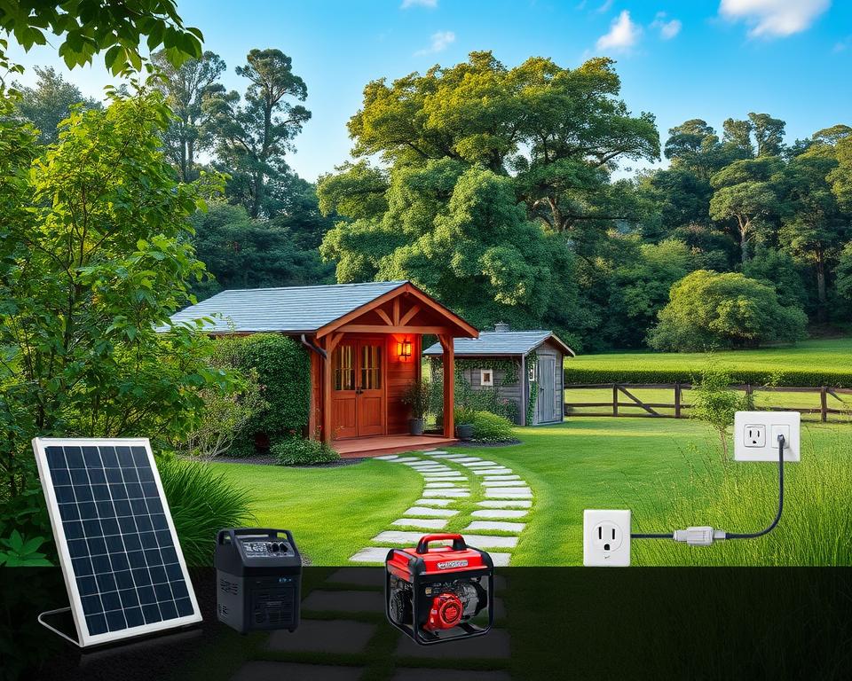 Stromversorgung Gartenhaus Optionen