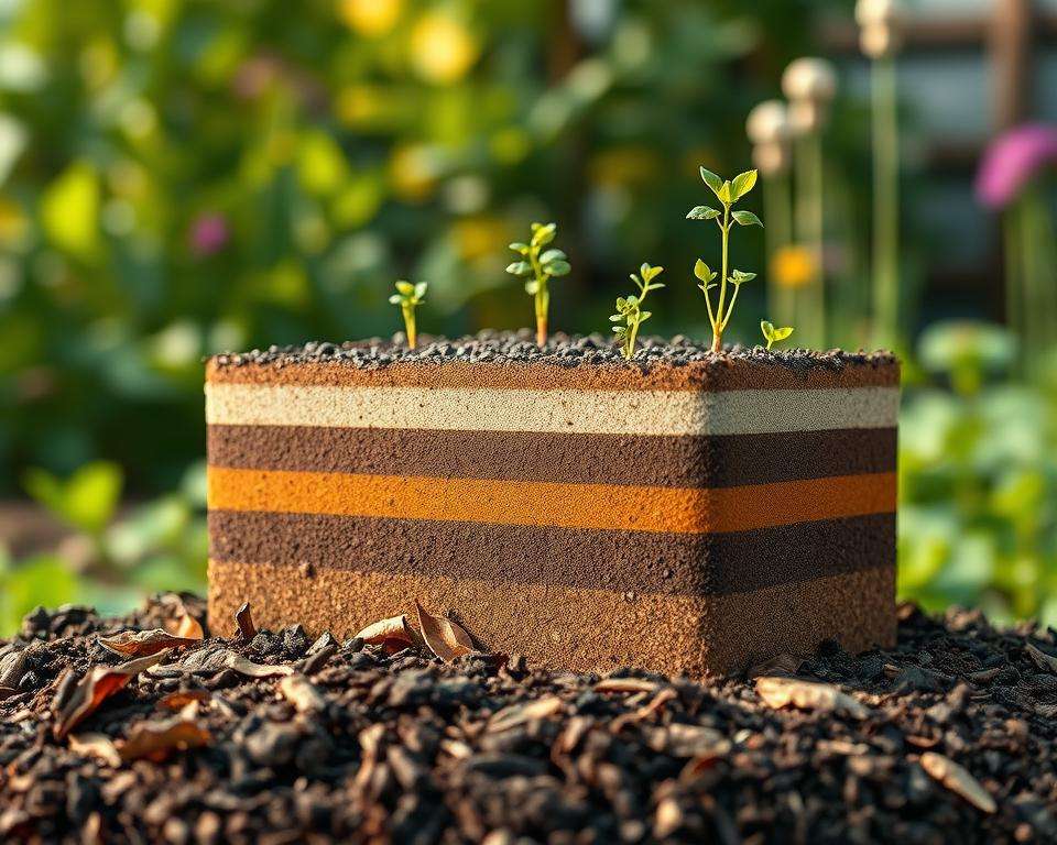 Substrat Sumpfbeet Schichtaufbau