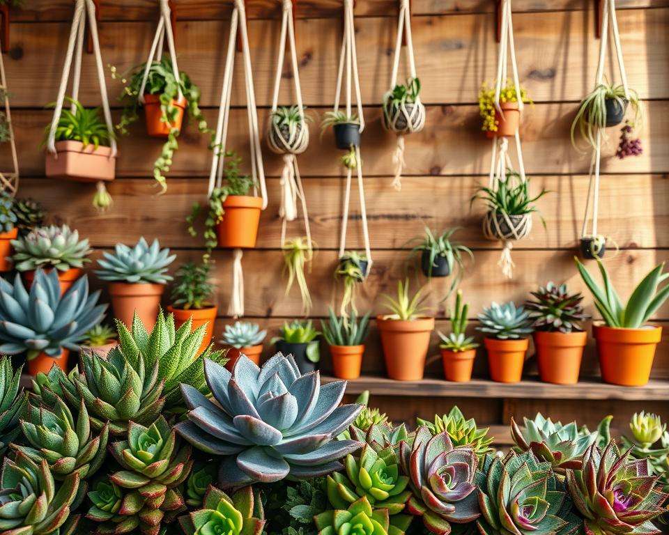 Sukkulenten Wanddeko Inspiration