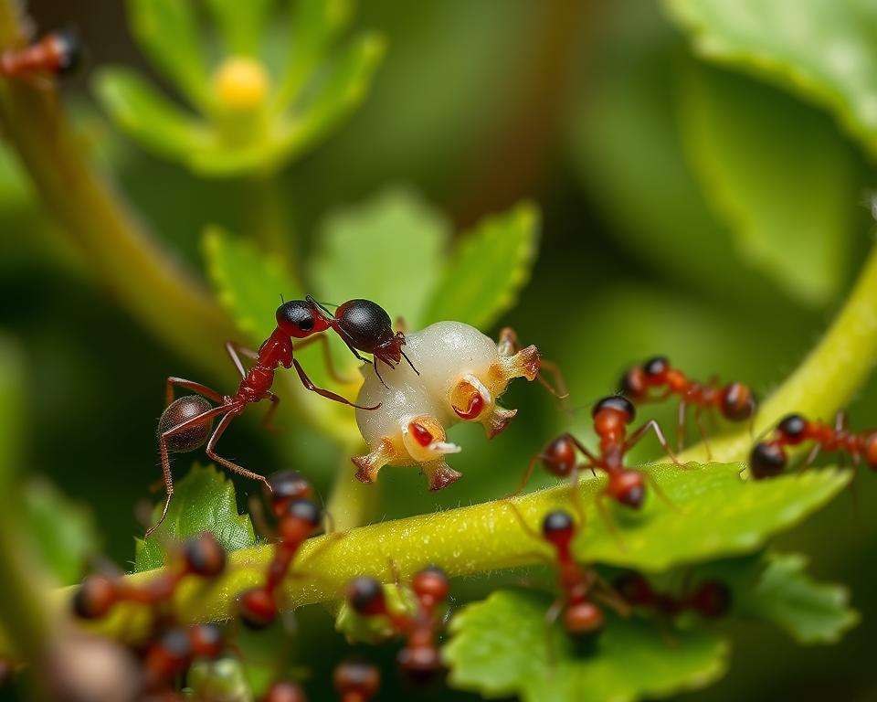 Symbiose zwischen Ameisen und Blattläusen Symbiose zwischen Ameisen und Blattläusen