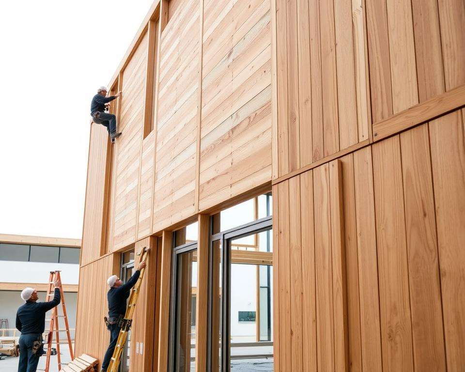 Technischer Aufbau Holzfassade Montage Technischer Aufbau Holzfassade Montage