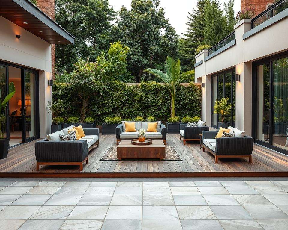 Terrasse Raumaufteilung Stil