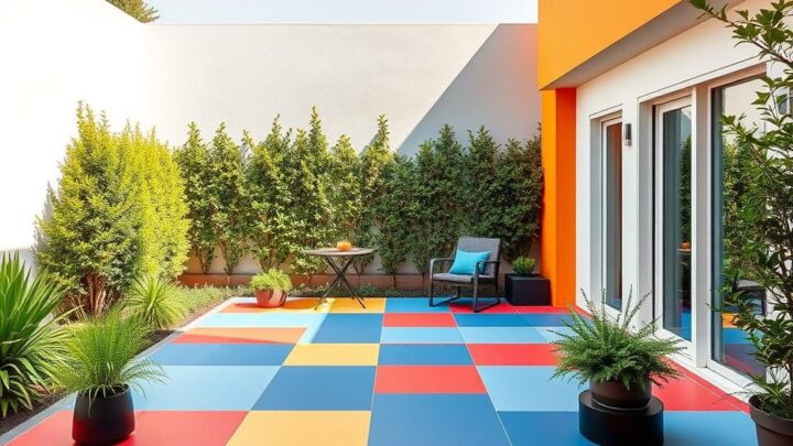 Terrasse Stil Colour Blocking: So gestalten Sie Ihren Garten stylish