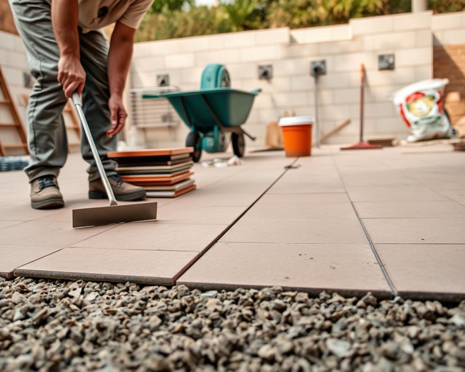 Terrassenboden vorbereiten