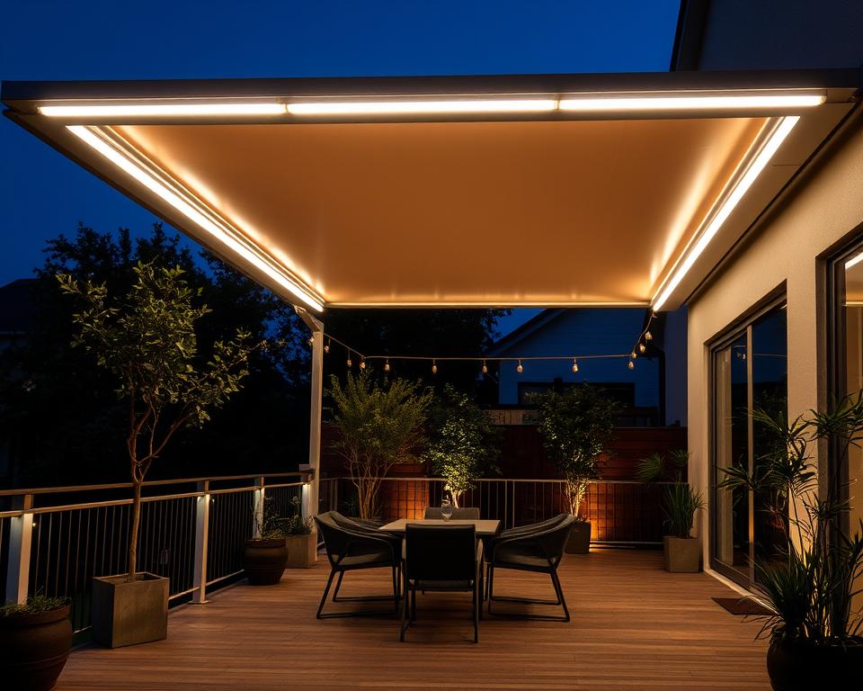 Terrassendach LED Beleuchtung