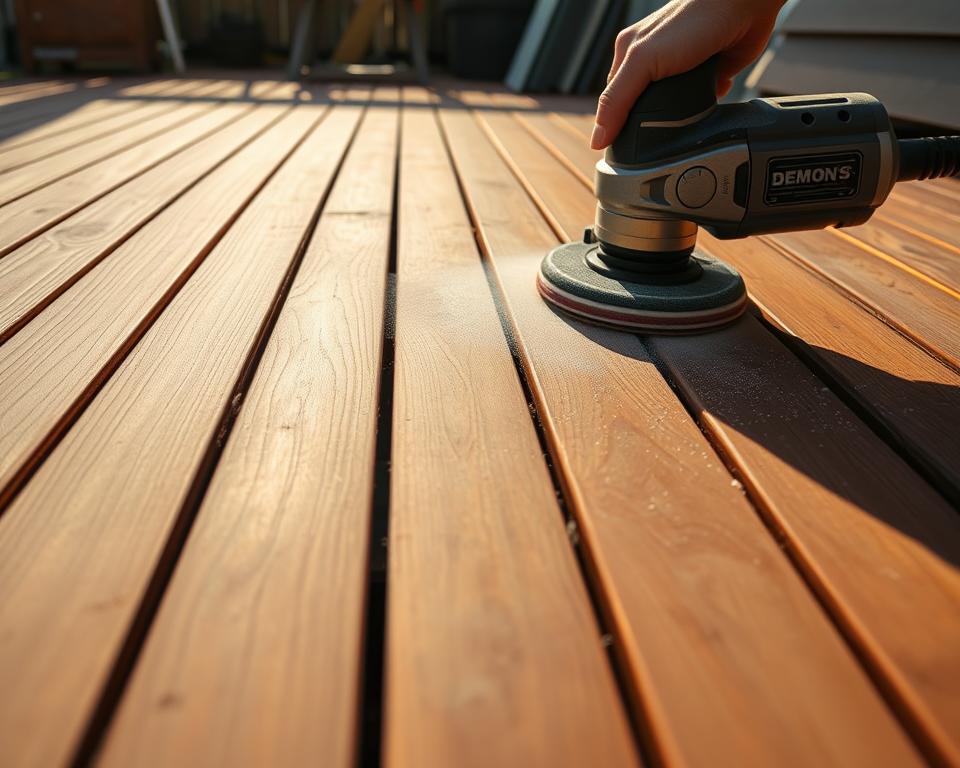 Terrassendielen schleifen Anleitung