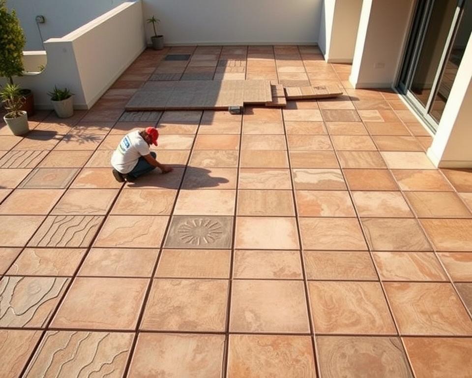 Terrassenfliesen Verlegemethoden