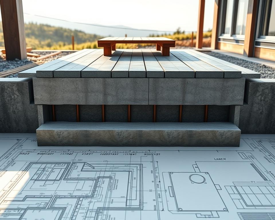 Terrassenfundament Planung
