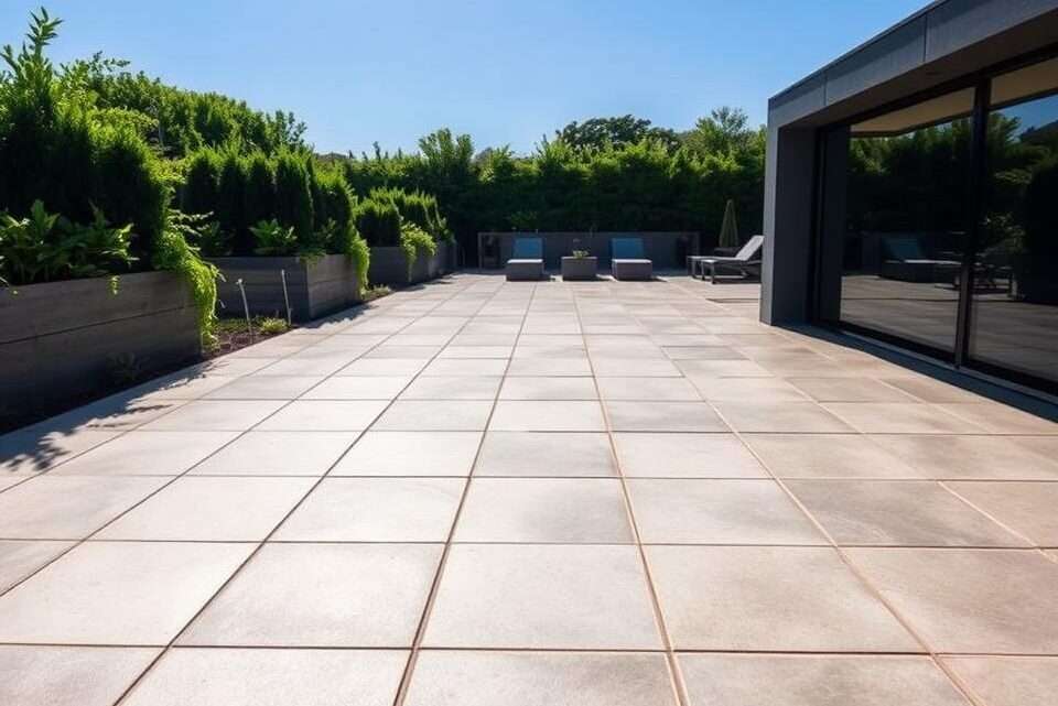 Terrassenplatten aus Naturstein oder Keramik