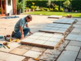 Terrassenplatten verlegen