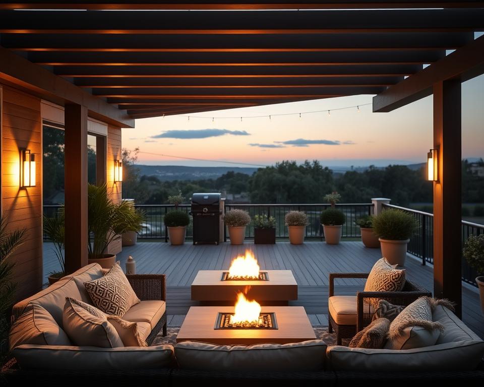 Terrassenüberdachung Beleuchtung Ausstattung