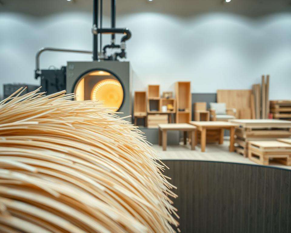 Thermoholz Herstellungsprozess und Anwendungen