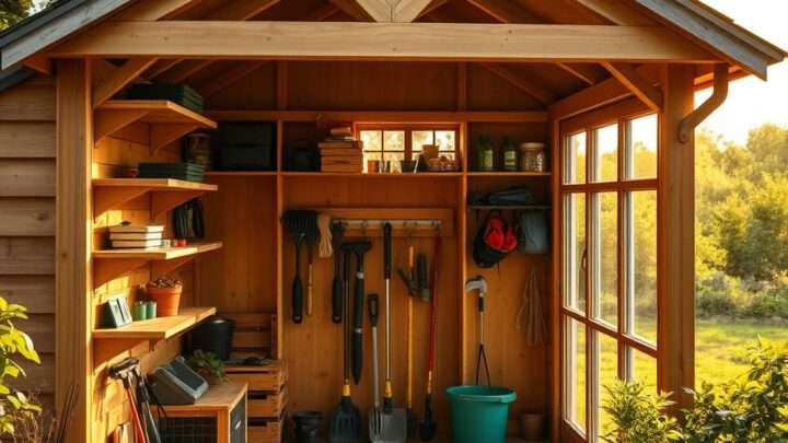 Tipps – praktische Schränke und Aufhängungssysteme im Gartenhaus nutzen