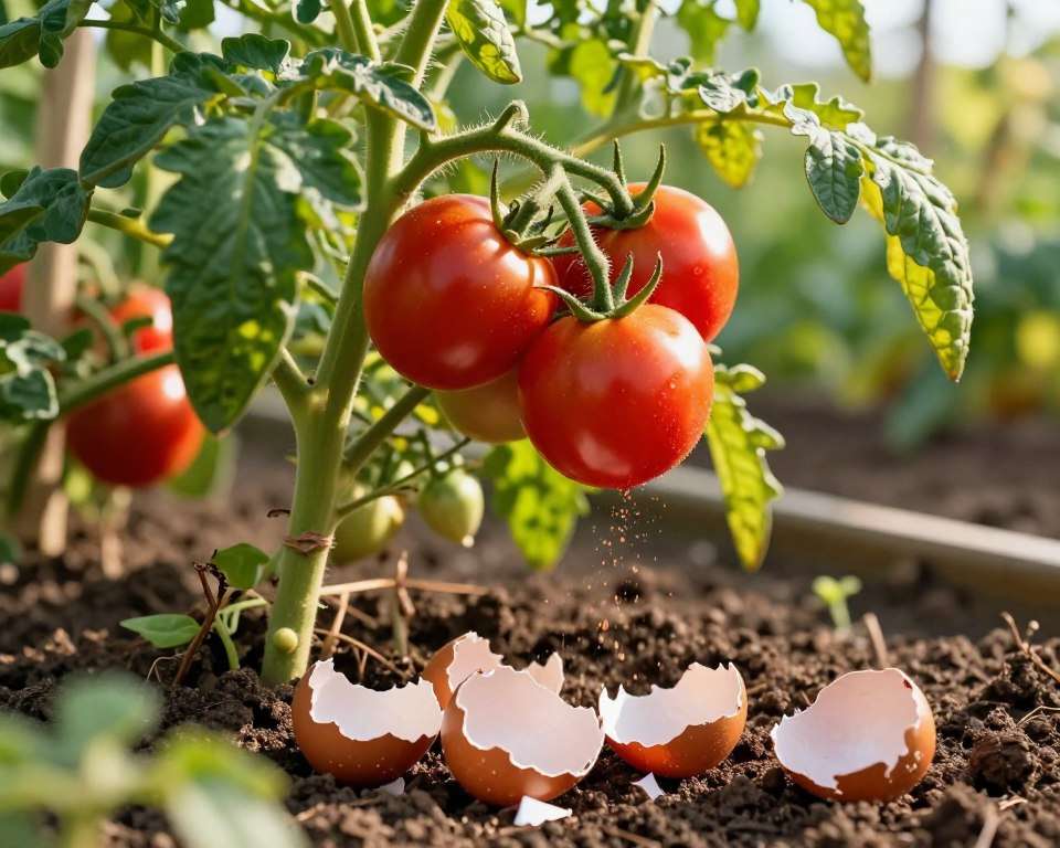 Tomaten düngen mit Eierschalen