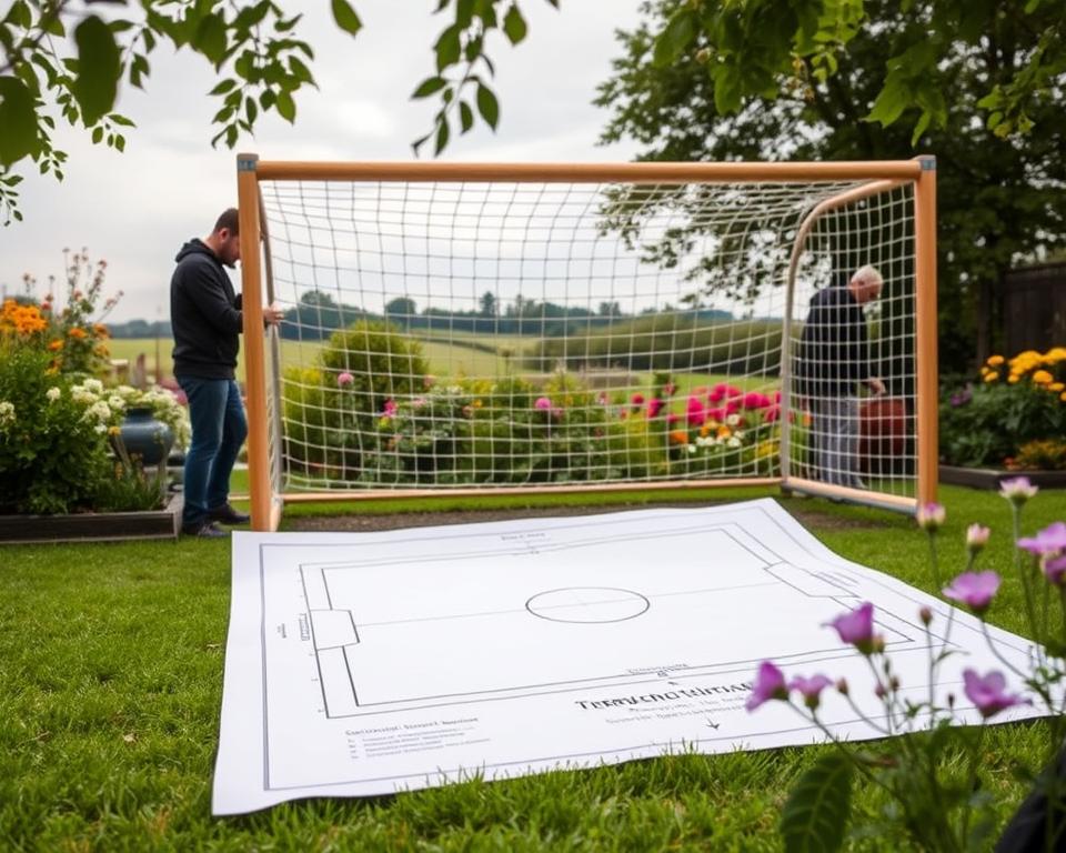Torwand Planung im Garten
