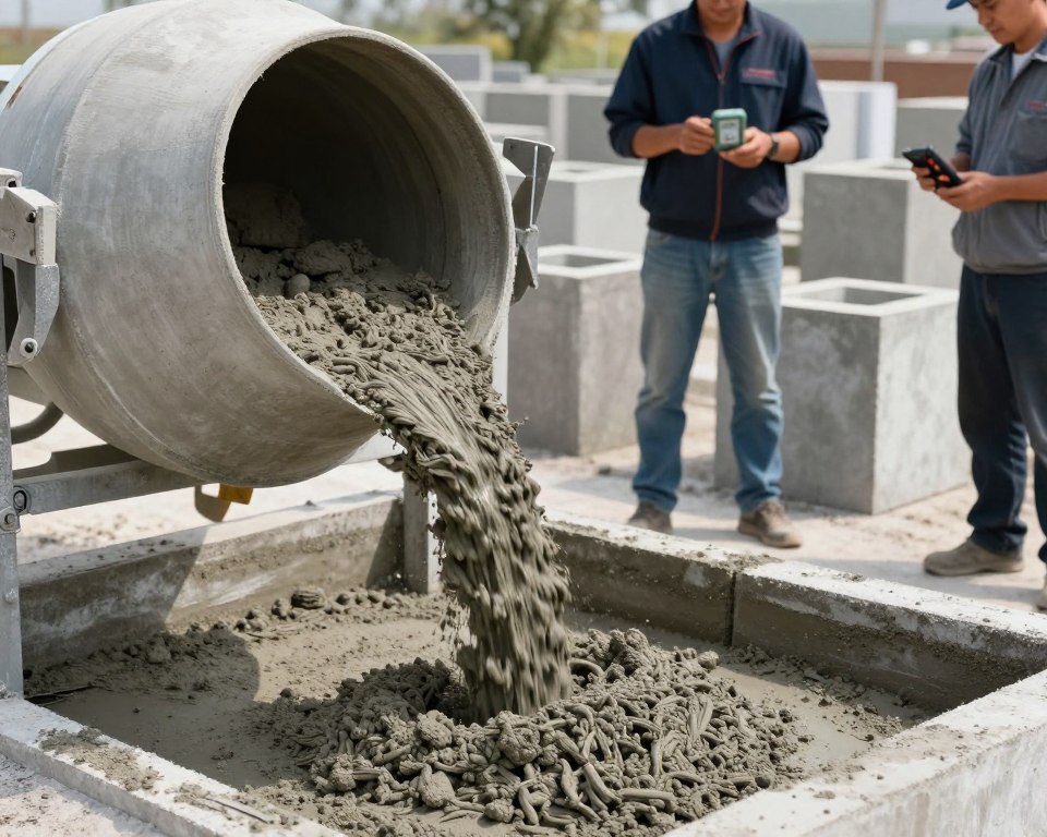 Trockenbeton Aushärtungsprozess