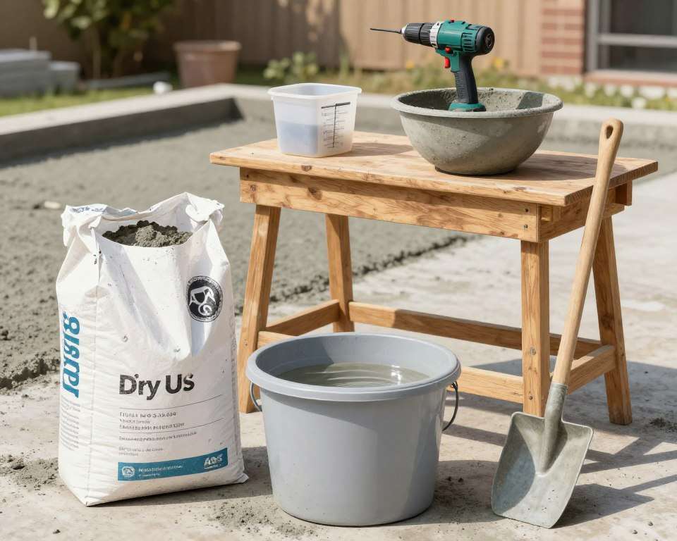 Trockenbeton anmischen Anleitung