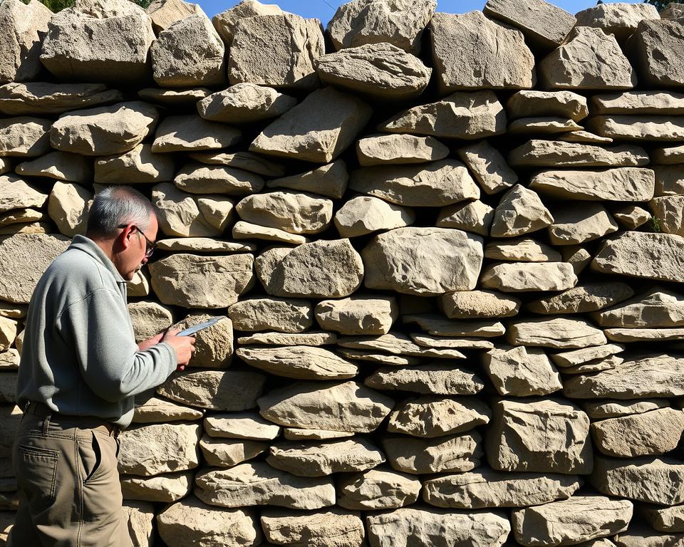 Trockenmauer Wartung