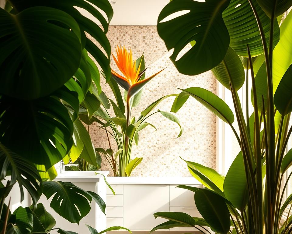 Tropische Badpflanzen im Badezimmer Tropische Badpflanzen im Badezimmer