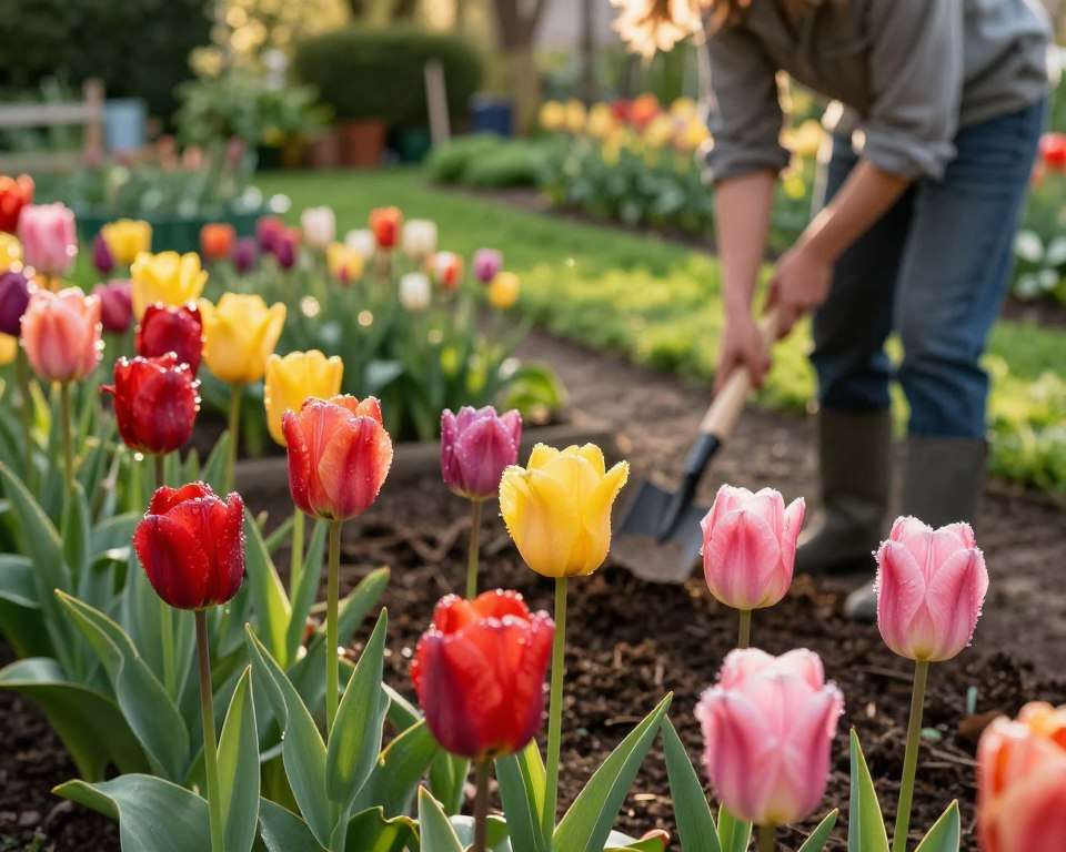 Tulpenpflege im Garten