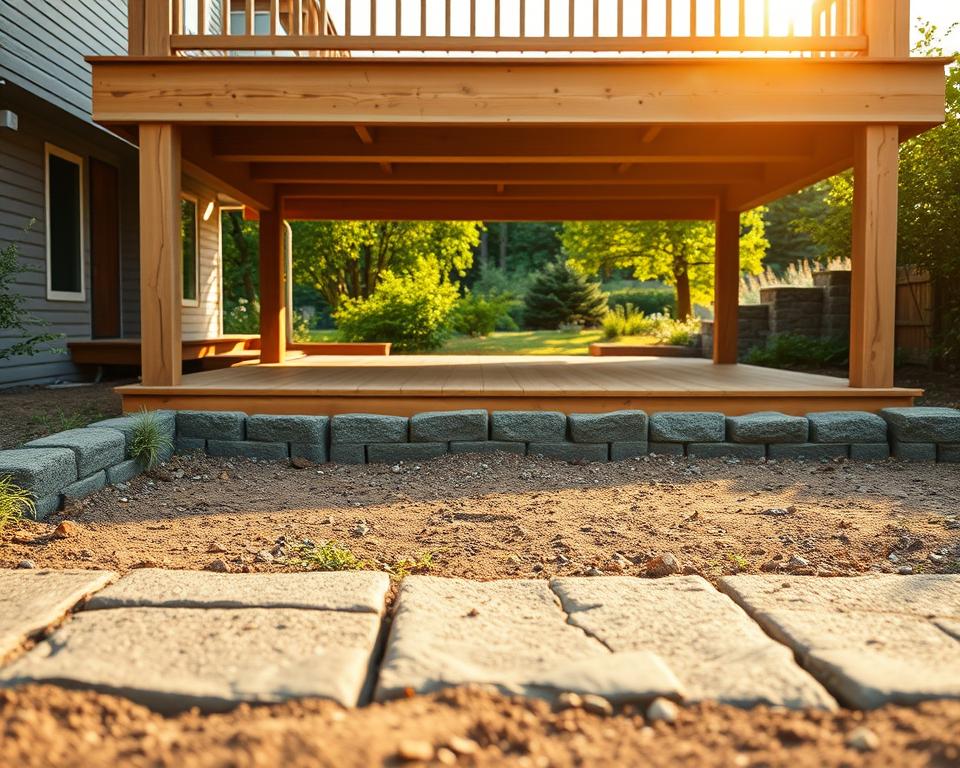 Unterkonstruktion Terrasse Fundament
