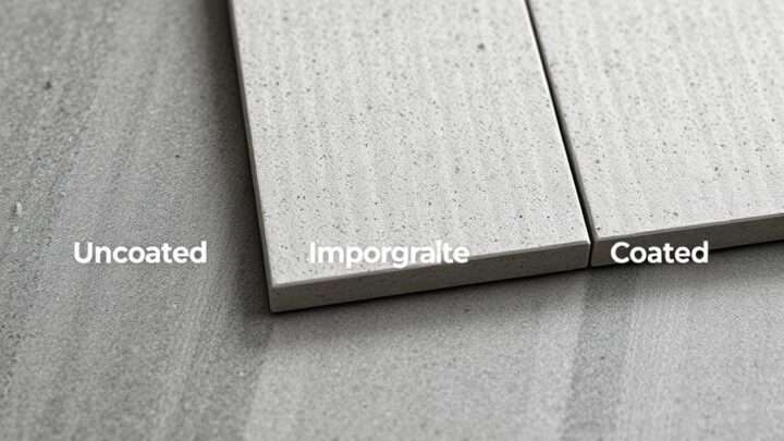 Was ist der Unterschied zwischen unbehandelten, imprägnierten und beschichteten Betonfliesen?